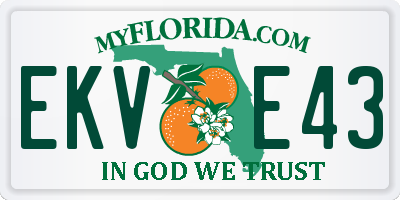FL license plate EKVE43