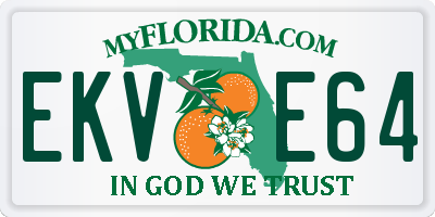 FL license plate EKVE64