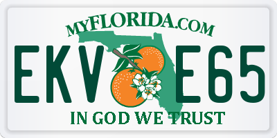 FL license plate EKVE65