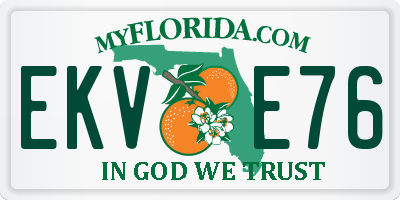 FL license plate EKVE76