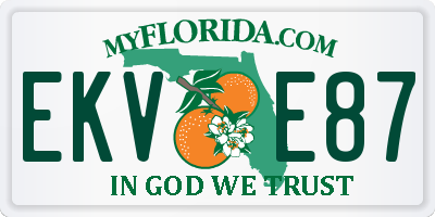 FL license plate EKVE87