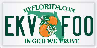FL license plate EKVF00