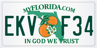 FL license plate EKVF34