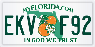 FL license plate EKVF92