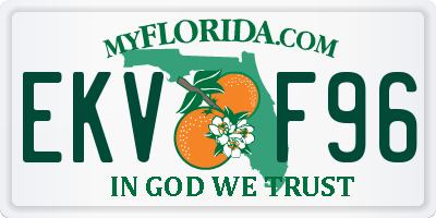 FL license plate EKVF96