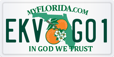 FL license plate EKVG01