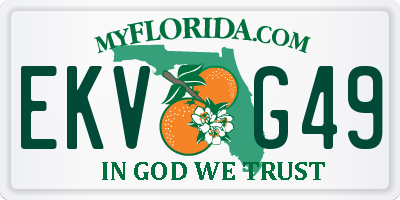 FL license plate EKVG49