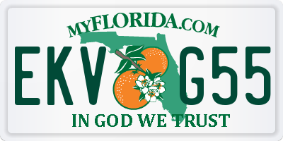 FL license plate EKVG55