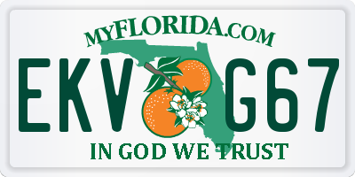 FL license plate EKVG67