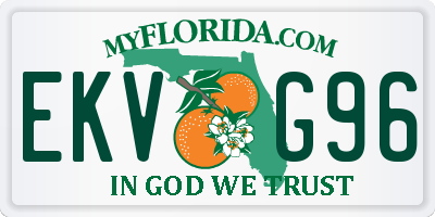 FL license plate EKVG96