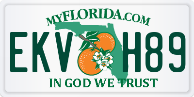 FL license plate EKVH89