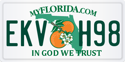 FL license plate EKVH98