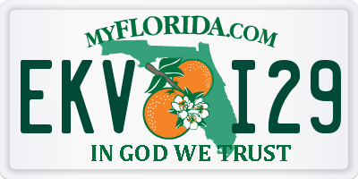 FL license plate EKVI29