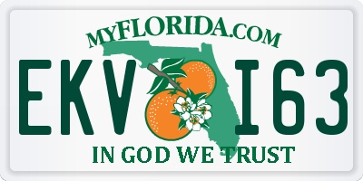 FL license plate EKVI63