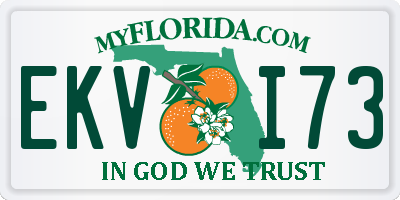 FL license plate EKVI73