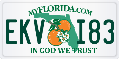 FL license plate EKVI83