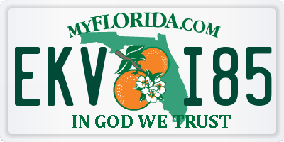 FL license plate EKVI85