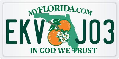 FL license plate EKVJ03