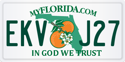 FL license plate EKVJ27