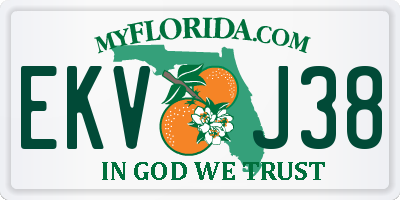 FL license plate EKVJ38