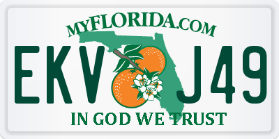 FL license plate EKVJ49