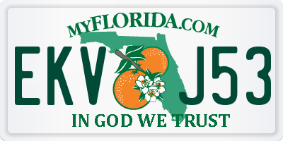 FL license plate EKVJ53