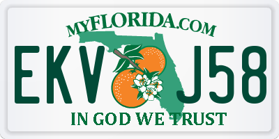 FL license plate EKVJ58