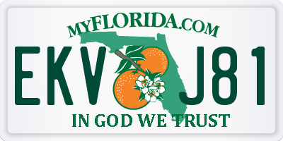 FL license plate EKVJ81