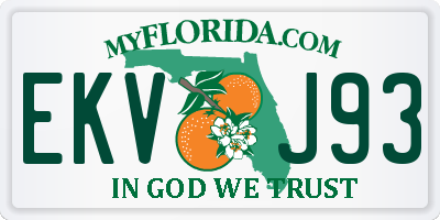 FL license plate EKVJ93