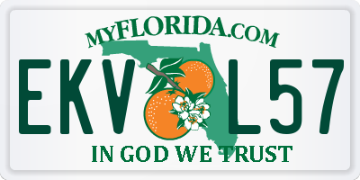 FL license plate EKVL57