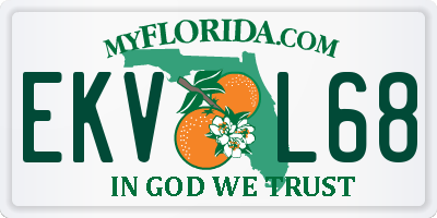 FL license plate EKVL68