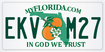 FL license plate EKVM27