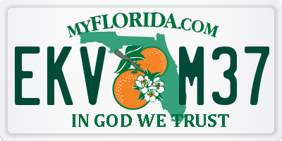 FL license plate EKVM37