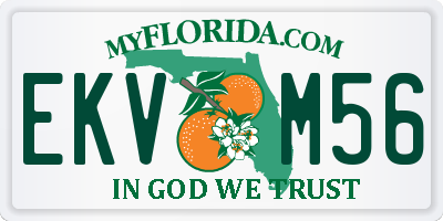 FL license plate EKVM56