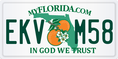 FL license plate EKVM58