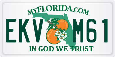 FL license plate EKVM61