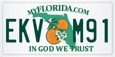 FL license plate EKVM91