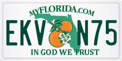FL license plate EKVN75