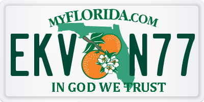 FL license plate EKVN77