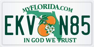 FL license plate EKVN85