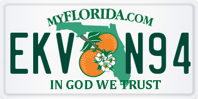 FL license plate EKVN94