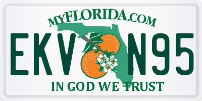 FL license plate EKVN95