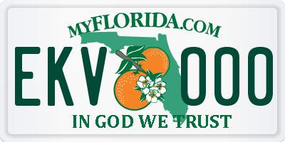 FL license plate EKVO00
