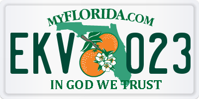 FL license plate EKVO23