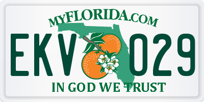 FL license plate EKVO29