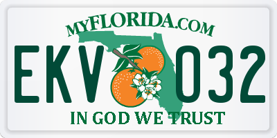 FL license plate EKVO32