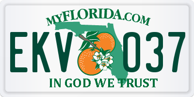 FL license plate EKVO37