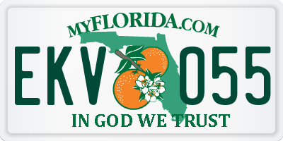 FL license plate EKVO55