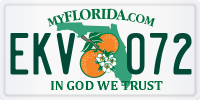 FL license plate EKVO72