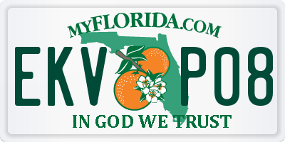 FL license plate EKVP08